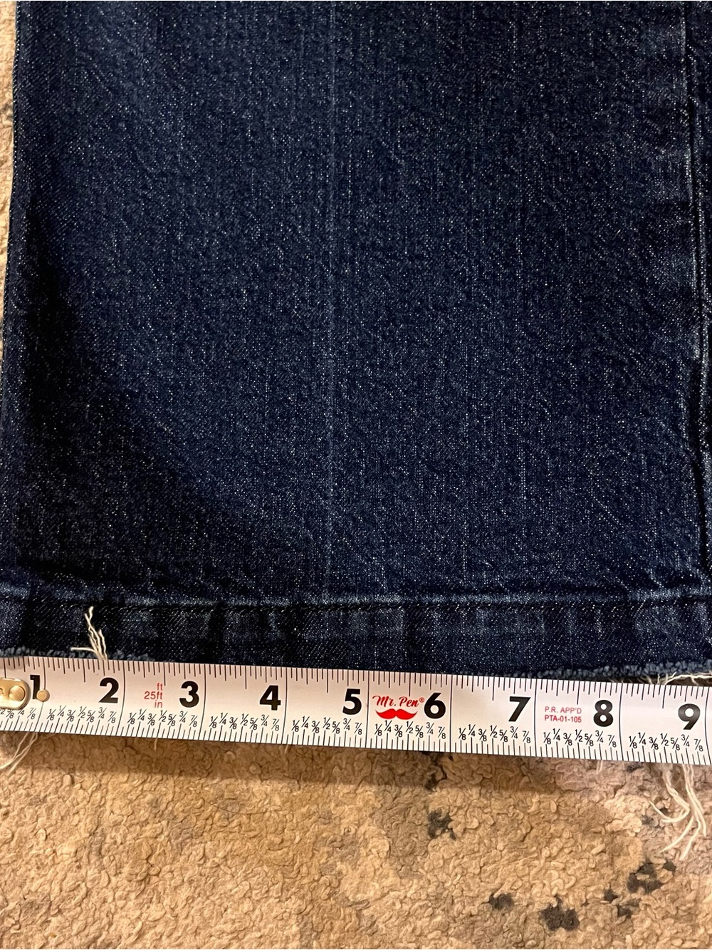 Dark Wash Frayed Hem Wide Leg Jeans 4 Short Women Jeans - Picture 3 of 10